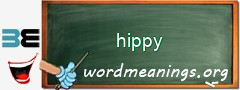 WordMeaning blackboard for hippy